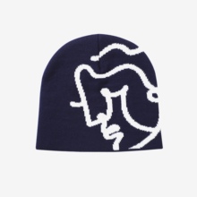 TBRE ARTS「沉睡的维纳斯」简笔画提花直拉毛线帽