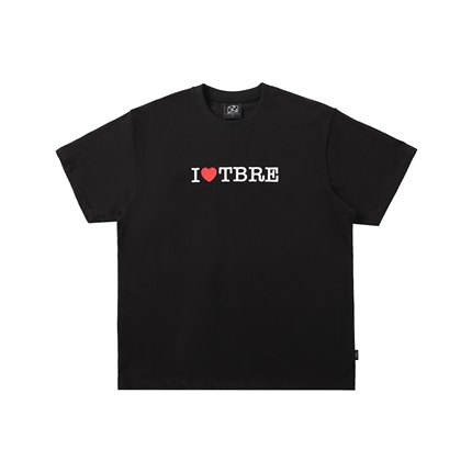 「我爱TBRE」TBRE爱心T恤白色印花圆领短袖TBRE五周年
