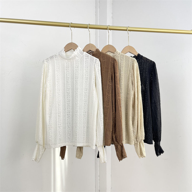 D3法式蕾丝磨毛国内单25冬新款女士立领镂空蕾丝袖衬衫纯色打底衫,女装/女士精品,衬衫,淘宝优惠券,粉丝福利购,淘宝优惠卷