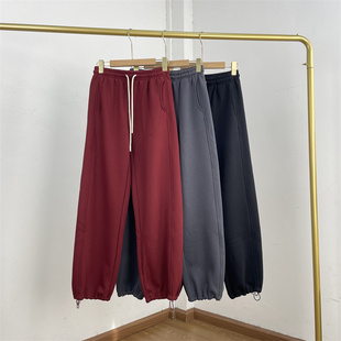 B1强推加厚加绒25年冬款休闲运动裤高品质高腰束脚直筒卫裤女三色