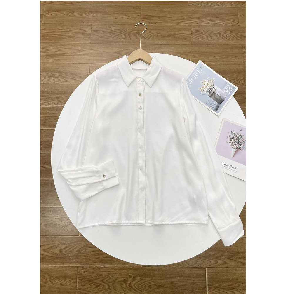 G4简约清爽纯白~外单纯元26春季新款女士翻领长袖白衬衫开扣上衣,女装/女士精品,衬衫,淘宝优惠券,粉丝福利购,淘宝优惠卷