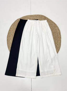 D4/55%亚麻面料~国内单26春夏新款女吸湿透气休闲裤腿裤大码长裤