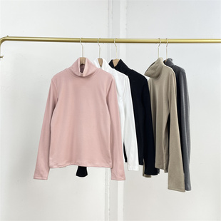 I1知名牌德绒打底衫~韩国单bi入款女款纯色经典柔软高领打底衫