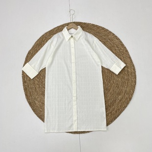 25夏新款 外单纯元 法式 衬衫 连衣裙 D5提花老花面料 门襟八分袖 奢货