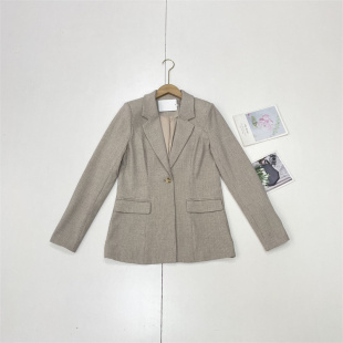 翻领百搭显瘦长袖 C1经典 女款 26春秋新款 小西服外套 千鸟格外单纯元