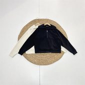 P1套头半拉链衫 宽松卫衣 柔软空气层莫代尔女长袖 外单纯元 26新款