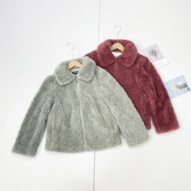 F2摩登复古感~外单大牌25冬季新款女羊羔毛拉链外套保暖上衣两色