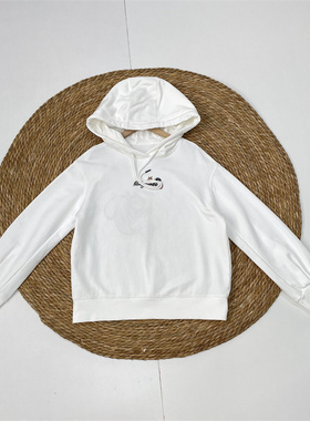 B2大牌~24秋国内单套头卫衣连帽卡通刺绣印花宽松上衣潮ins百搭