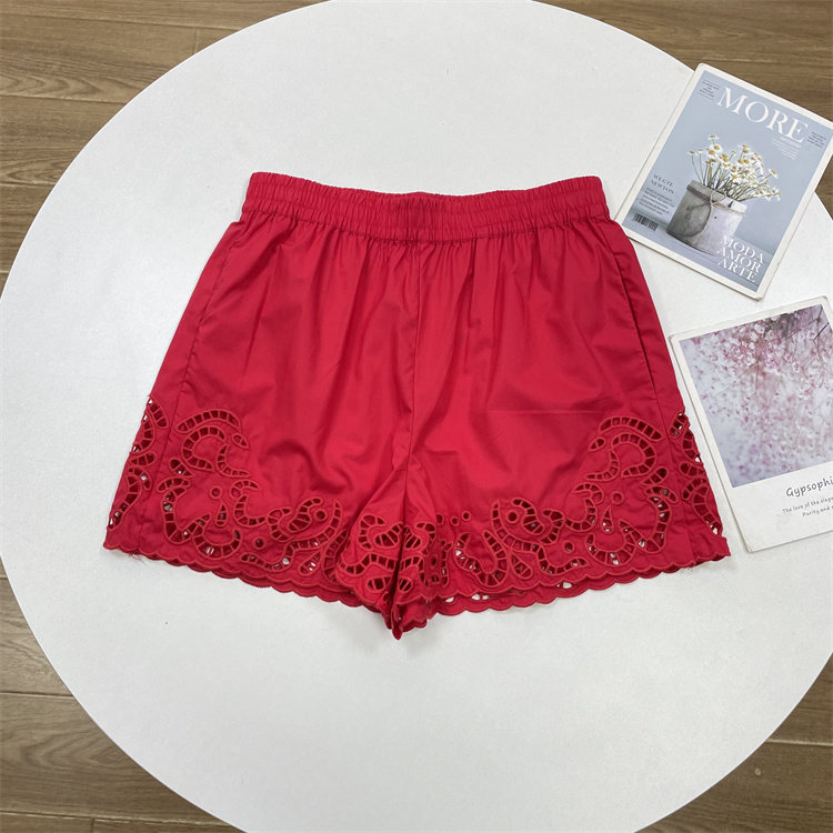 D4复古镂空设计外单西班牙单26夏新款女松紧腰看送显瘦短裤御姐风,女装/女士精品,休闲裤,淘宝优惠券,粉丝福利购,淘宝优惠卷
