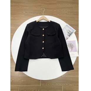 上衣 女圆领单排扣短外套小众法式 F1小香风外套 国内单2026春新款