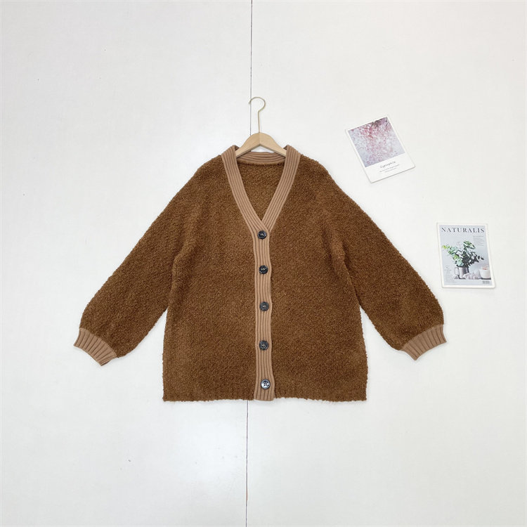 F3焦糖色泰迪绒国内单25冬新款女毛衣开衫氛围感Ｖ领长袖上衣经典,女装/女士精品,毛衣,淘宝优惠券,粉丝福利购,淘宝优惠卷