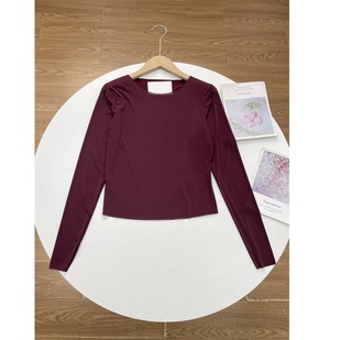 休闲T恤透气瑜伽运动款 F1大牌 圆领长袖 2026春新款 女 速干外单纯元