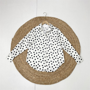 丝滑气质波点款 法式 25秋新外单V领长袖 衬衫 女士开衫 C5有大码