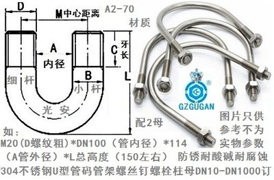 304U型管码管夹GZGUGAN