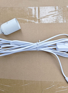 e27灯头螺口灯座带开关5米线 DC插头灯具配件太阳能12V直流系统线