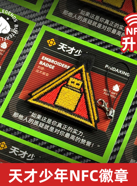 天才少年刺绣徽章魔术贴NFC启动挂件游戏周边小挂件/游戏礼物