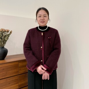 秋冬洋气上衣 夹克中老年女装 中年妈妈冬装 小香风针织外套2025新款