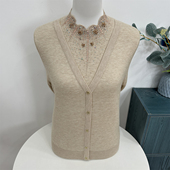 妈妈冬装 半高领针织加绒加厚打底衫 中老年女洋气婆婆衣服保暖毛衣