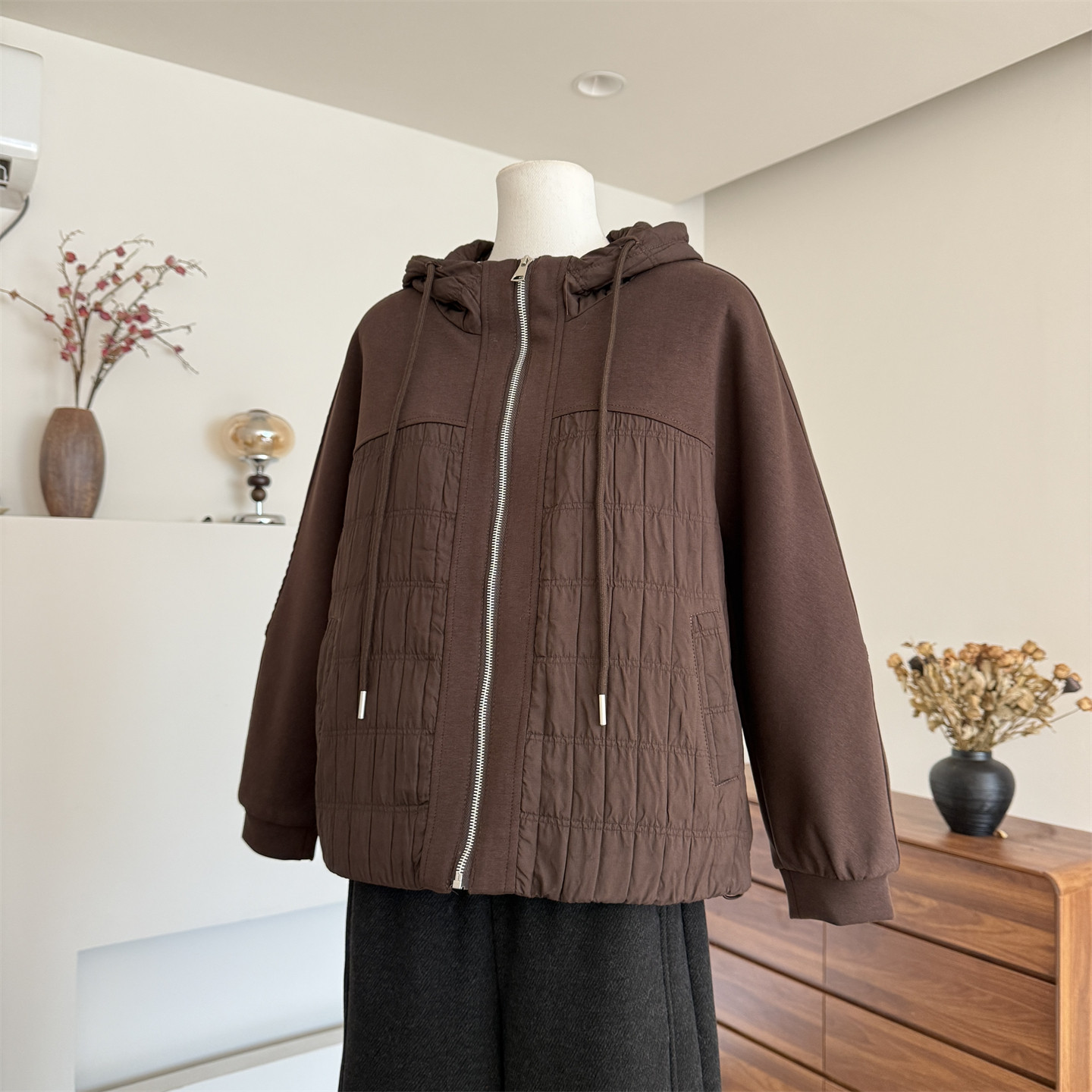 小个子妈妈棉服短款秋冬