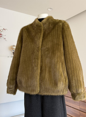 年轻妈妈秋冬装皮草保暖上衣服
