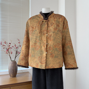 本命年唐装过年衣服妈妈冬装棉服中老年女新中式国风加厚棉袄外套