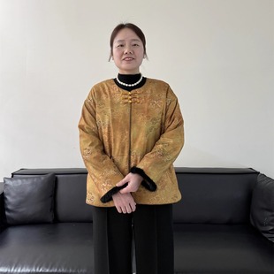 新中式妈妈冬装外套加绒加厚棉服2026中老年女过年款气质国风棉袄