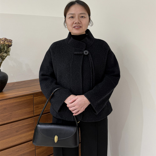 中老年女装毛呢上衣大码开衫