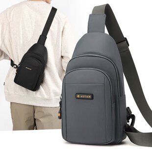 包包单肩斜挎包休闲斜跨包防水牛津布胸前斜背包潮小男包 胸包男士