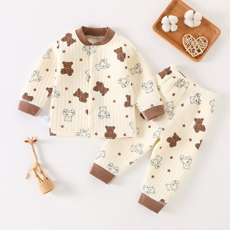 【三折专区】品牌折扣店撤柜秋冬季婴儿保暖套装三层夹棉宝宝内衣,童装/婴儿装/亲子装,套装,淘宝优惠券,粉丝福利购,淘宝优惠卷