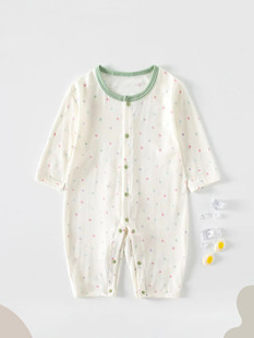 三折品牌清仓撤柜亲子装 连体衣爬服宝宝衣服天丝新生儿 婴幼儿夏款