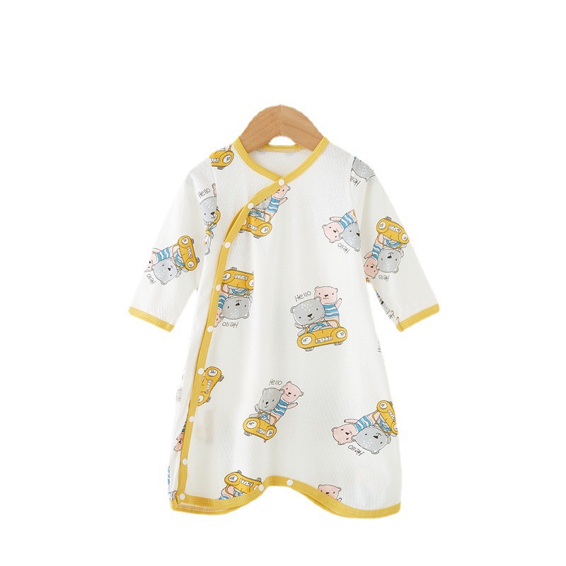 三折品牌特价清仓春秋薄款纯棉宝宝睡裙幼儿连体男女防踢睡衣睡袍