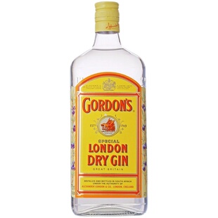 南非进口洋酒哥顿金酒杜松子酒干味毡配制酒750ml单瓶装