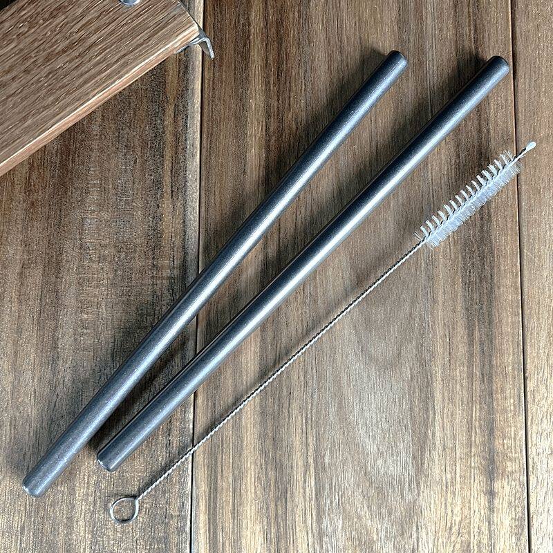 石洗款纯钛中号吸管【2根装】送吸管刷子21.7cm吸水食品级无味