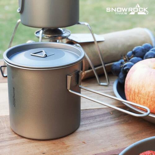 纯钛茶杯带盖咖啡杯露营折叠手柄