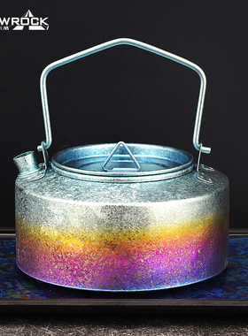 SNOWROCK户外露营纯钛烧水壶便携式水具大容量野营明火露营茶壶