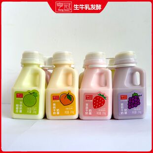 亨冠牛奶奶昔葡萄黄桃哈密瓜草莓水果发酵风味乳品饮料整箱瓶零食