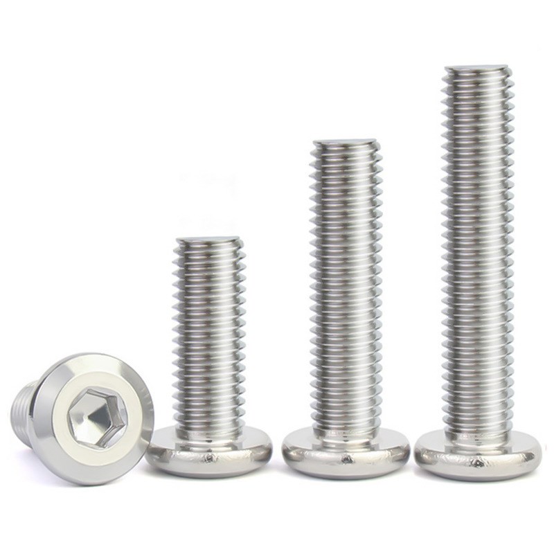 304不锈钢倒边内六角家具螺丝vM2M3M4-M12 斜边内六角机丝货架螺