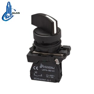 LAY4系列XB4金属自锁2档3档旋钮按钮开关钥匙选择开关防水带灯