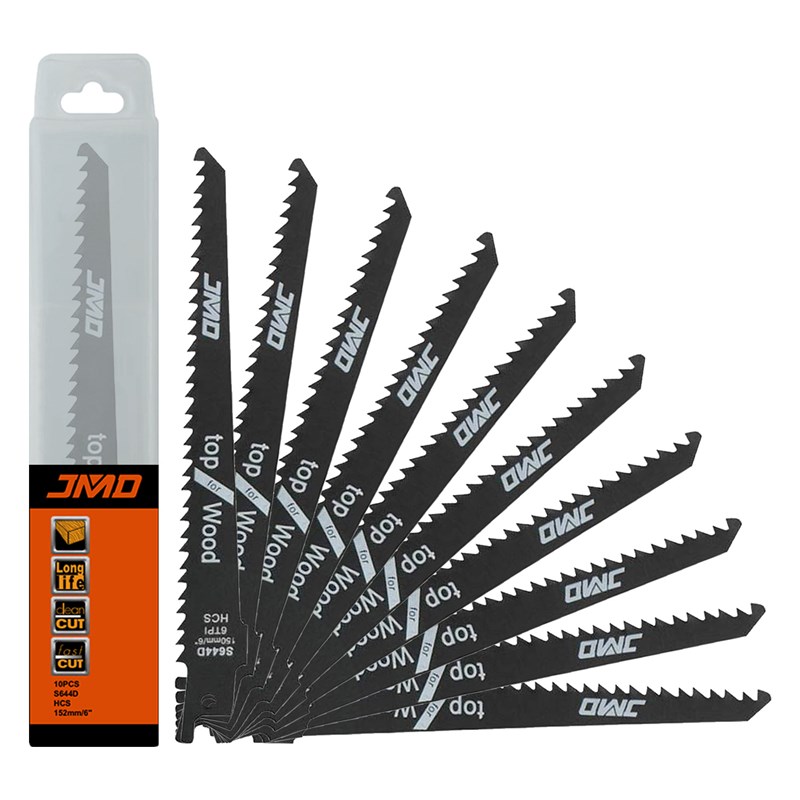 10pcs S644D 6寸152mm6T 木工切割马刀锯Q条电动工具配件往复锯条