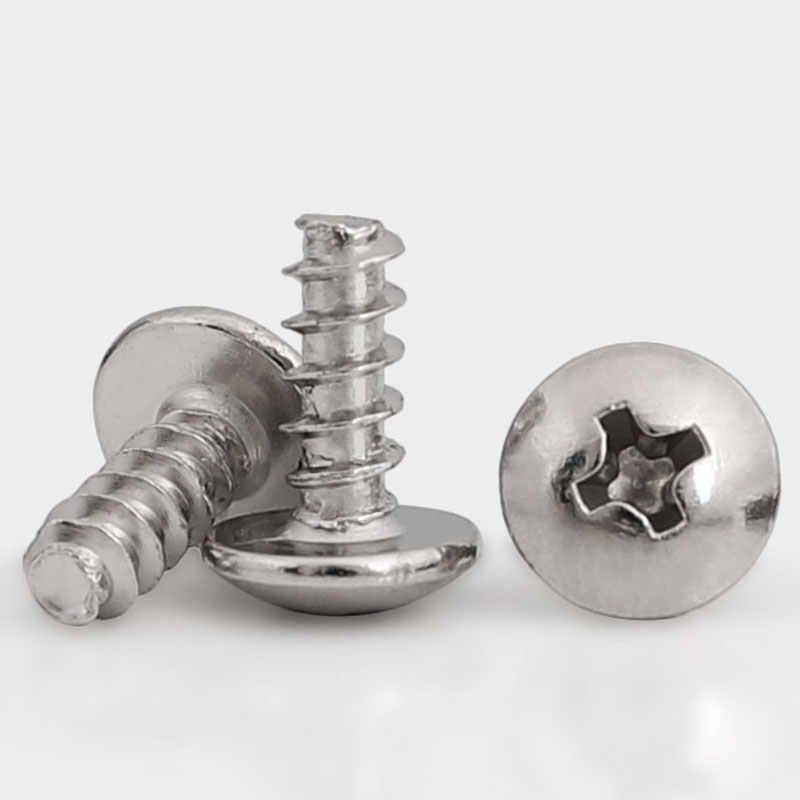 304不锈钢TBj十字大扁头平尾螺自攻丝蘑菇头伞头铣尾自攻螺钉M2-M