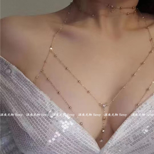 胸链饰品纯欲性感项链女身体链网红辣妹吊带脚链情侣趣味内衣配件