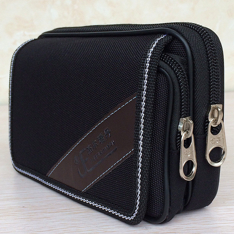 帆布手机包男裤带腰包挂在皮带上的手机套老年人钱包手机袋一体包