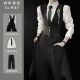 中性风加长西装 无性别cos万用西装 燕尾马甲套装 修身 男生衬衫 新款