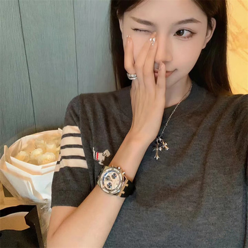 狗狗织带灰色系针织衫女夏季小众设计感修身显瘦百搭洋气短袖上衣