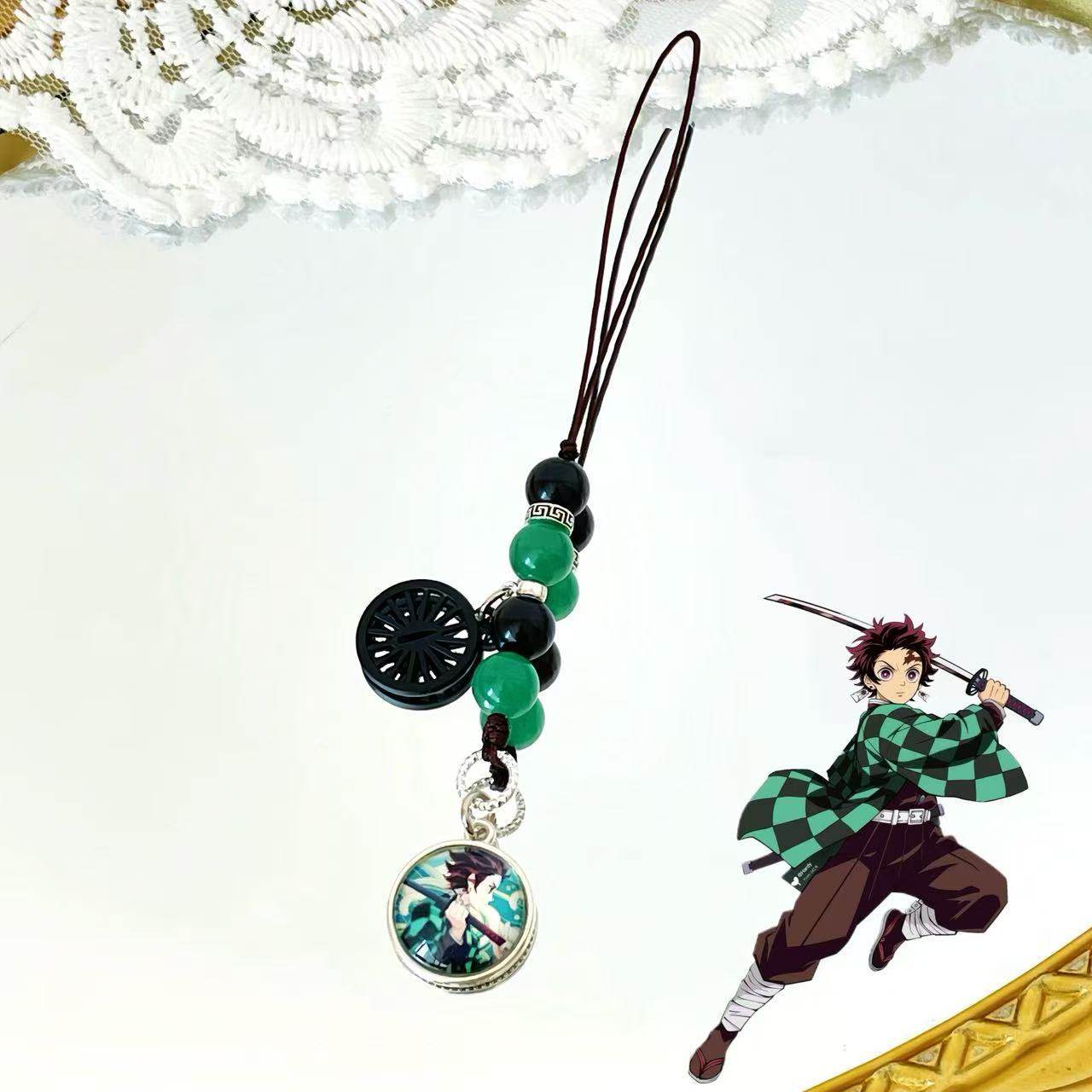 鬼灭之刃周边手机链炭治郎祢豆子童磨印象手机壳挂绳书包挂件挂饰