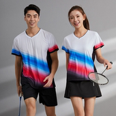 上衣乒乓球网球运动服定制夏 情侣款 羽毛球服男女套装 速干透气短袖