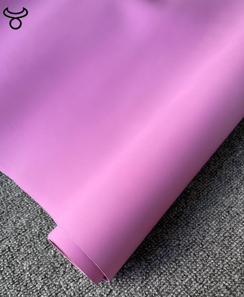 阳光皮料意大利ncg粉紫色平纹