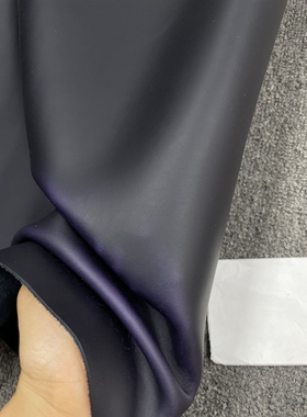 阳光皮料 进口深紫色变色油蜡皮 手感中挺 厚度1.67mm手工diy皮料