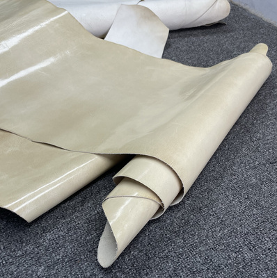 阳光皮料 意大利进口奶昔白植鞣肚腩 手感偏挺 厚1.34mm 手工皮料