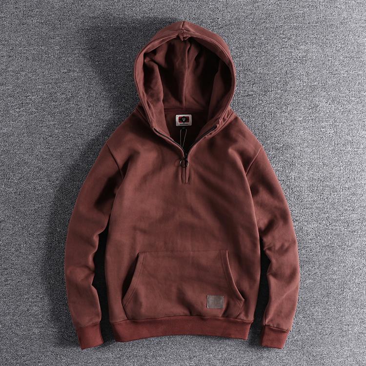 2024秋冬季休闲半开领宽松卫衣